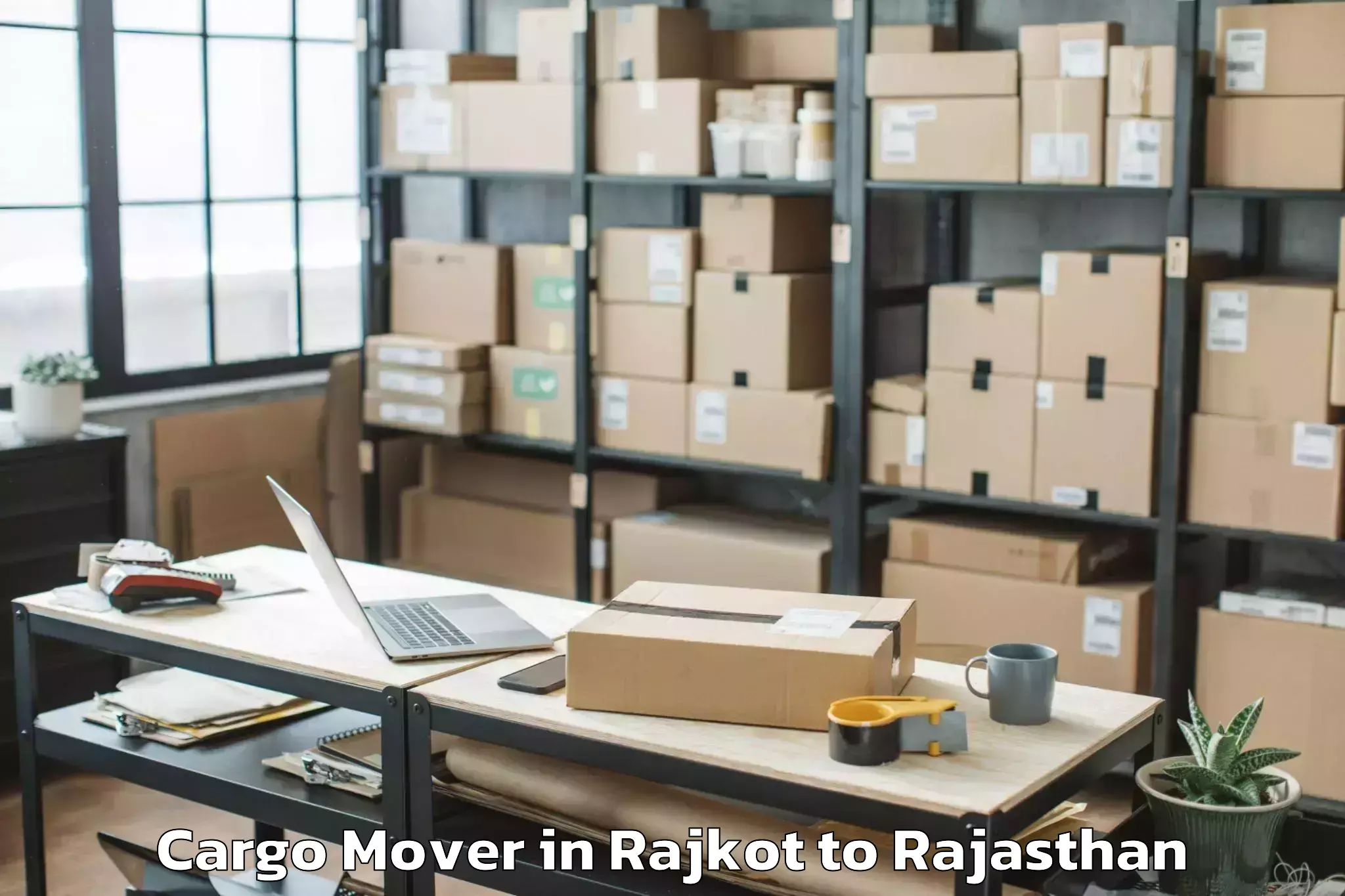 Book Rajkot to Sheoganj Cargo Mover Online